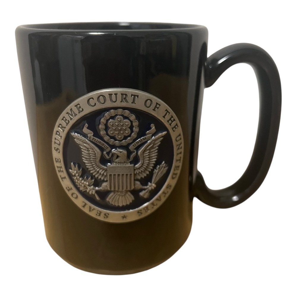 Supreme Court Seal Heritage Metalworks Pewter and Ceramic Coffee Mug 14 Ounces